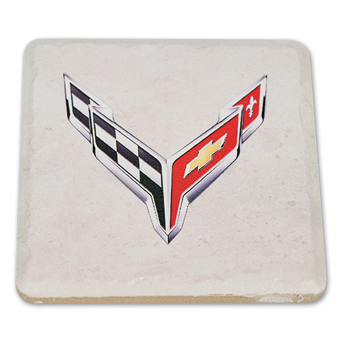 C8 Corvette Flag Stone Coaster