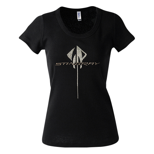 C7 Stingray Corvette Ladies C7 Stingray Logo Rhinestone V-Neck Shirt