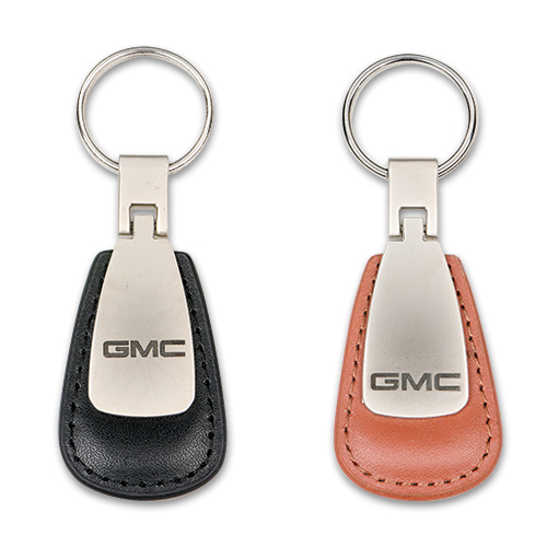 Gmc Leather Tear Drop Keychain