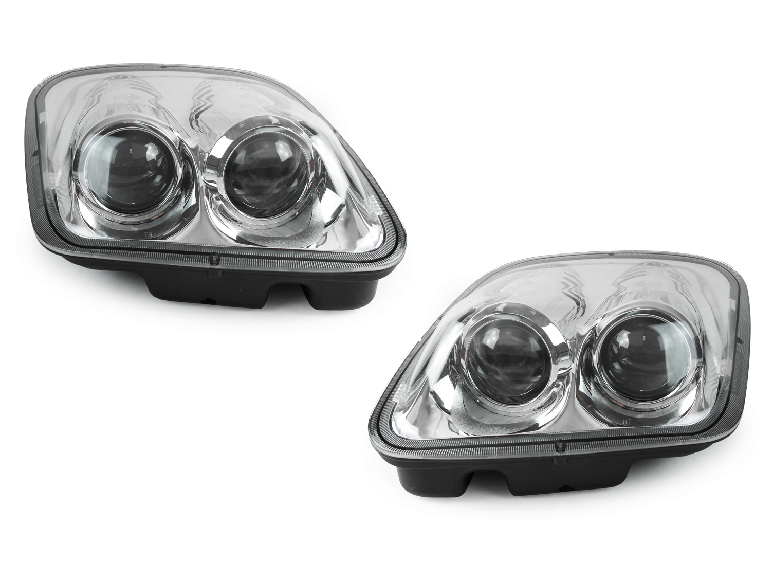 1997-2004 Chevy Corvette DEPO C5 Euro Chrome Dual Projector Headlights Pair