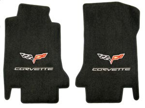 C6 Corvette Floor Mat Set - w/ Emblem : C6 / C6/Z06 2005-2007 Early Post Style