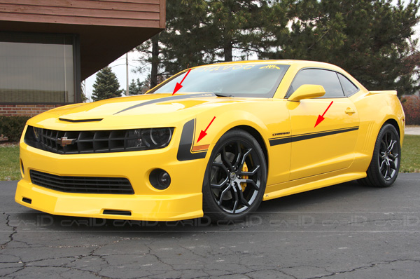 IVS Camaro 2010+ HAVOC Aero Body Kit, Side Stripe and Hood Spear Package