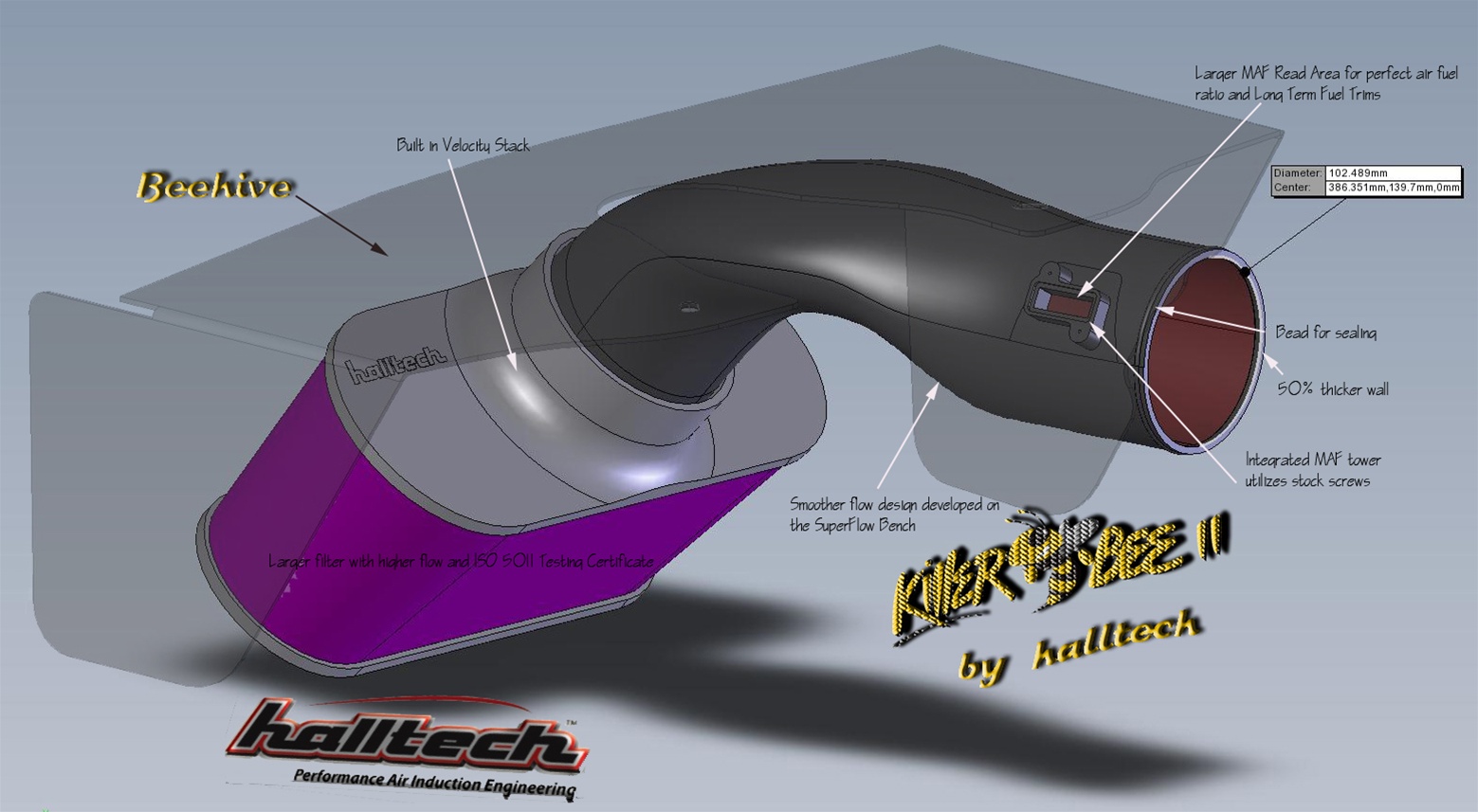 Halltech Killer Bee II with Beehive Heat Shield LS7. LS3, LS2 No Programming Necessary