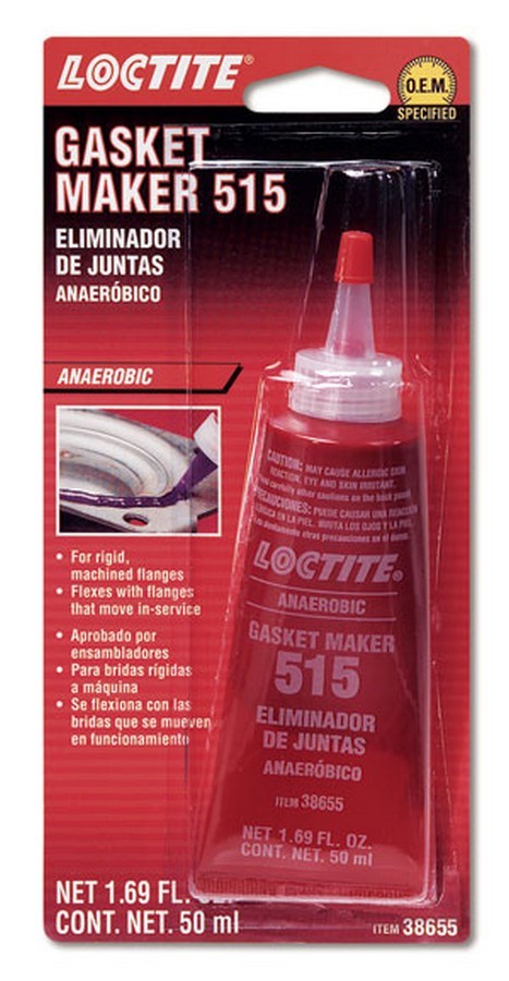 LOCTITE Sealant, Gasket Maker 515, Silicone, Anaerobic, 50 ml Tube, Each