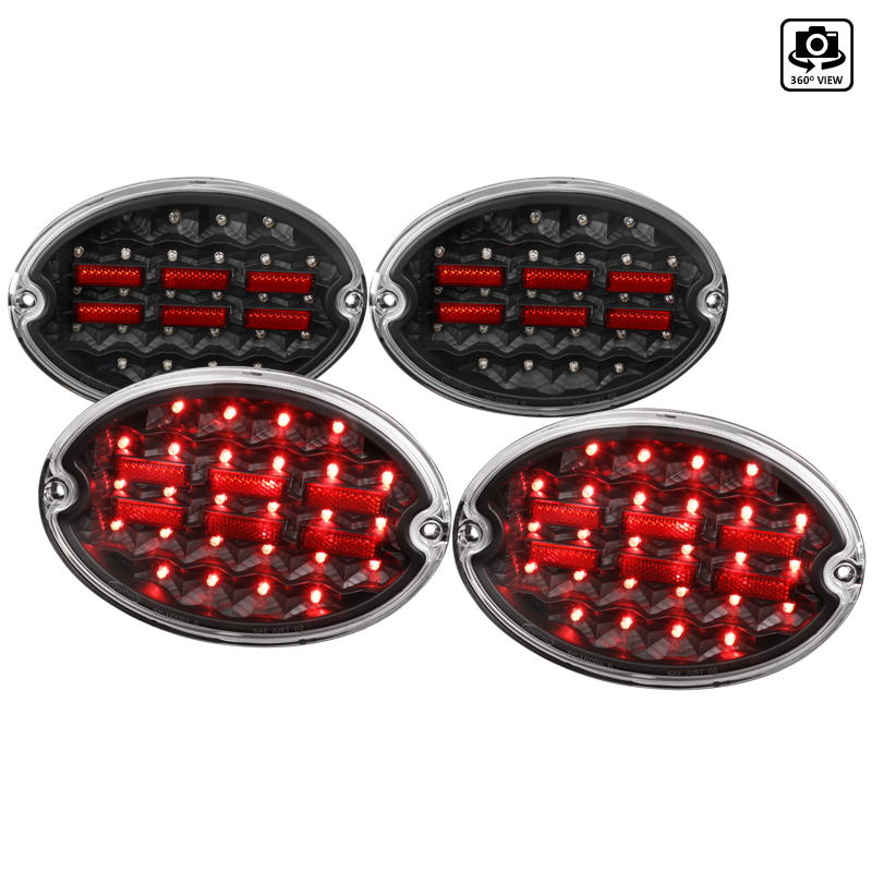 C5 Corvette 1997-2004 LED Taillights, BLACK HOUSING