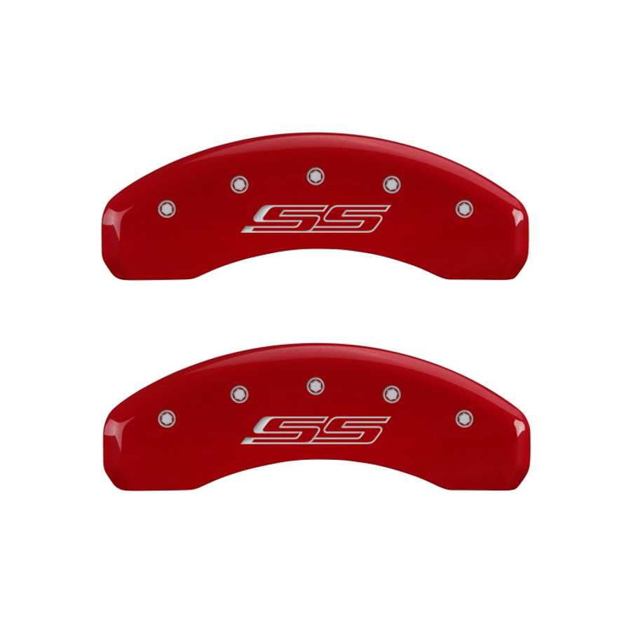 MGP Brake Caliper Cover, SS Logo, Aluminum, Red, SS, Chevy Camaro 2011-15, Set of 4