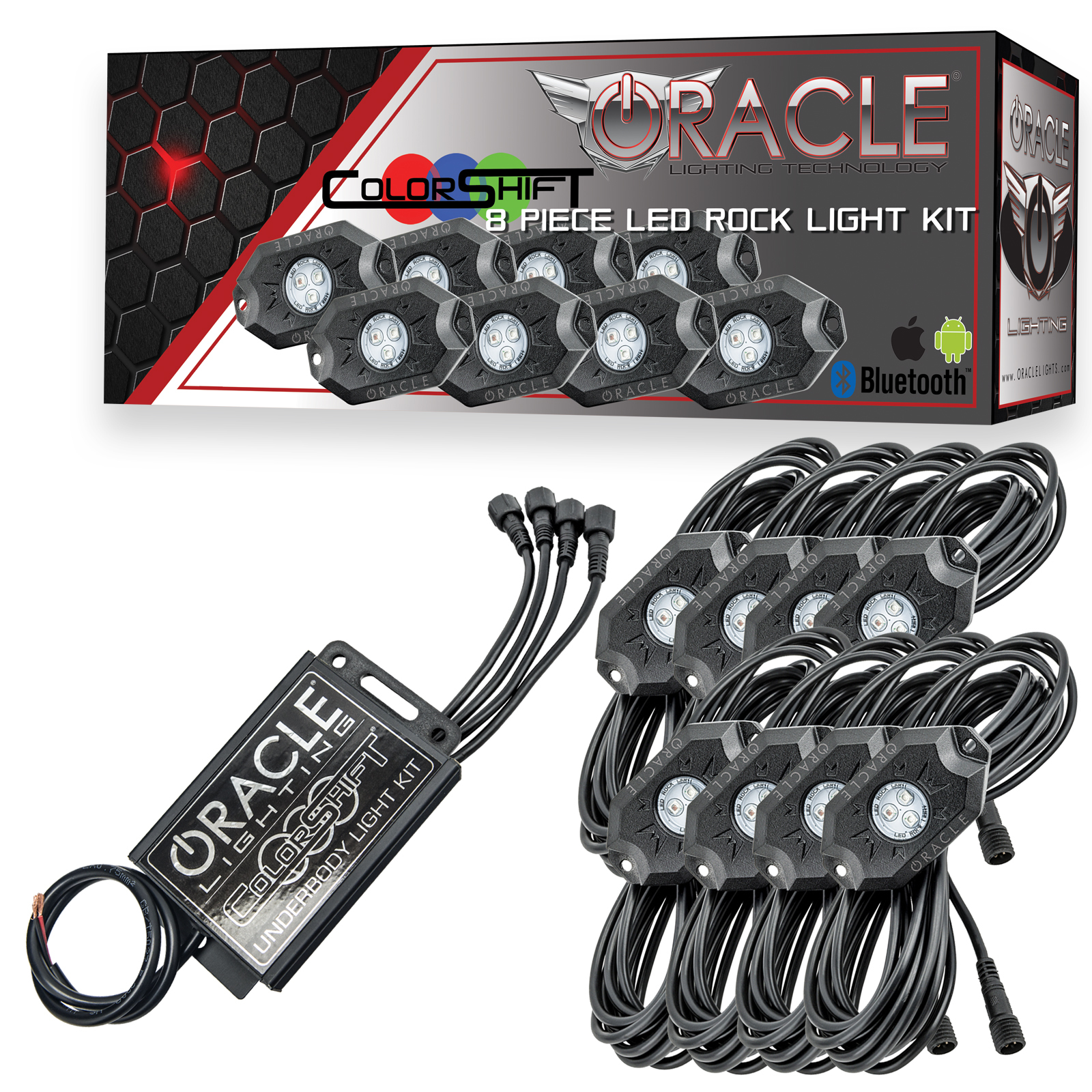 ORACLE LIGHTING Bluetooth LED Underbody Rock Light Kit ColorSHIF