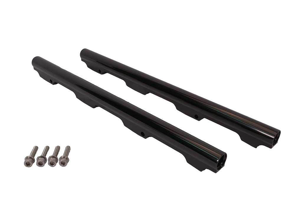 Billet -8AN Fuel Rails for Carbon pTR & Carbon TRc Intake Manifold LS3/LS7, Corvette and Camaro, Black  Finish