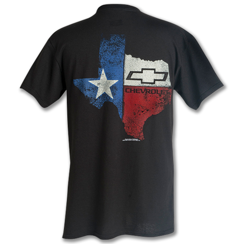 Corvette, Camaro Chevrolet Bowtie TEXAS State T-Shirt