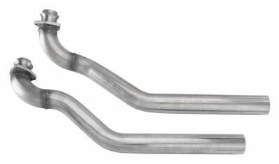 Intermediate Pipe, 2.5 in Diameter, Stainless, Natural, Stock 3-Bolt Manifolds,