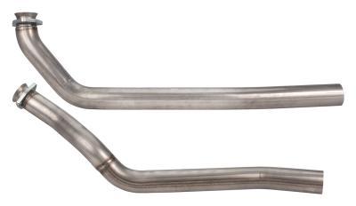 Intermediate Pipe, 2.5 in Diameter, Stainless, Natural, Stock 3-Bolt Manifolds,