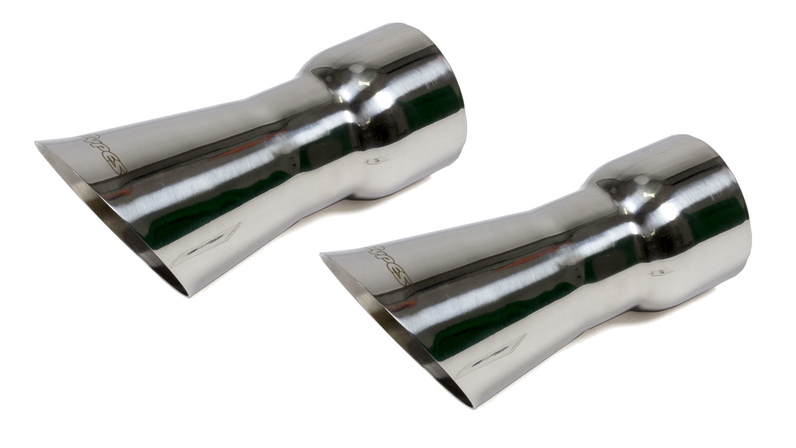 Exhaust Tip, Olds 442 Trumpet Exhaust Tips, Slip-On, 3 in Inlet, 4 in Round Outl