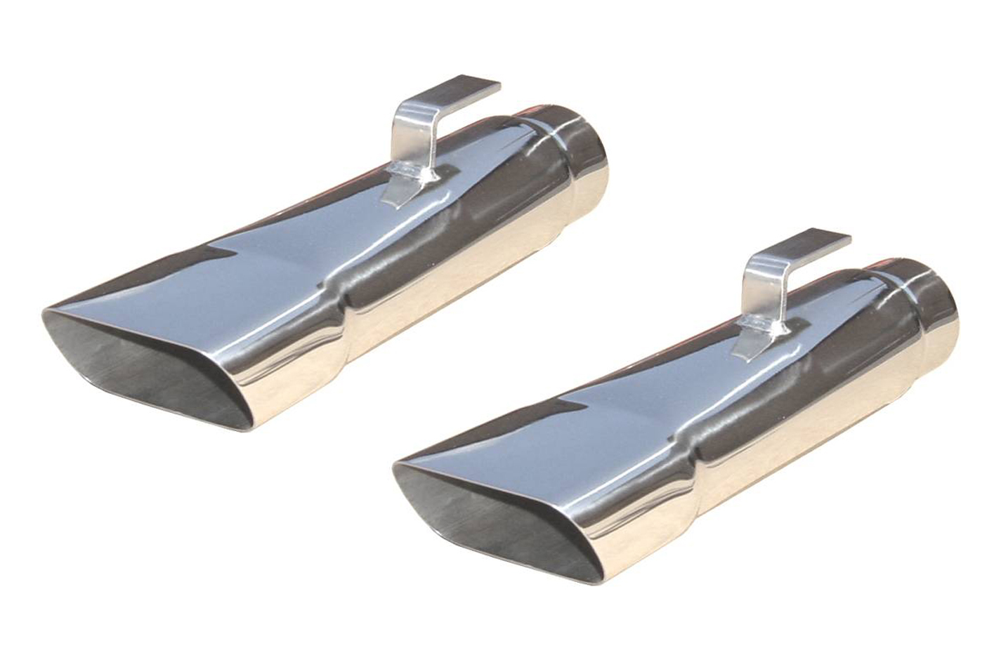 Exhaust Tip, Charger Rectangle Tips, Slip-On, 2.5 in Inlet, 2.25 x 3.75 in Recta