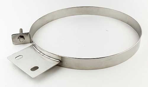 Exhaust Clamp, Stack Clamp, 8 in Diameter, Stainless, Polished, Each Pypes