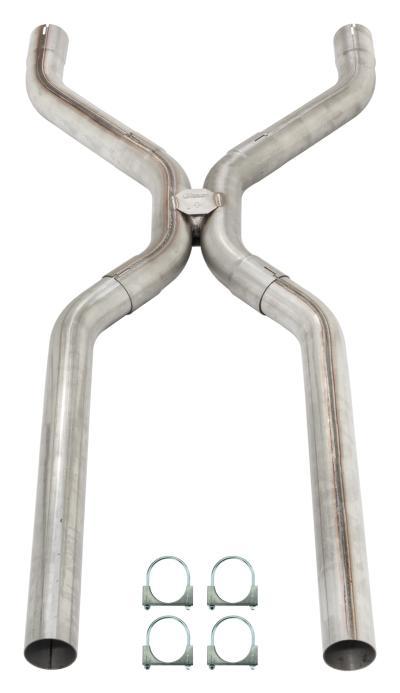 Exhaust H-Pipe, 2.5 in Diameter, Stainless, Natural, Universal, Each Pypes