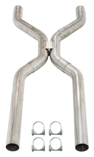 Exhaust H-Pipe, 3 in Diameter, Stainless, Natural, Universal, Each Pypes