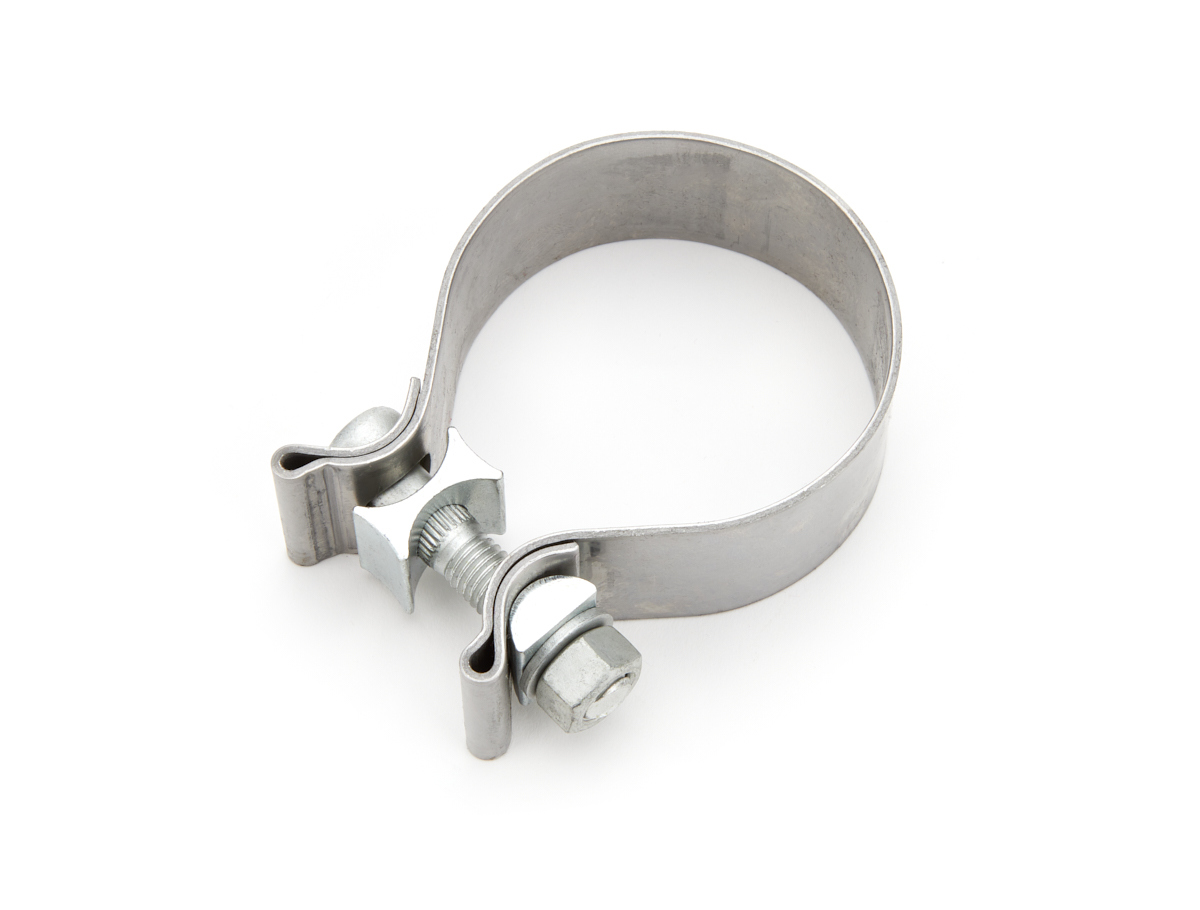 Exhaust Clamp, Band Clamp, 3 in Diameter, 1 in Wide Band, Stainless, Natural, Ea