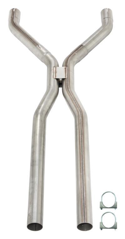 Exhaust H-Pipe, 2.5 in Diameter, Stainless, Natural, Universal, Each Pypes