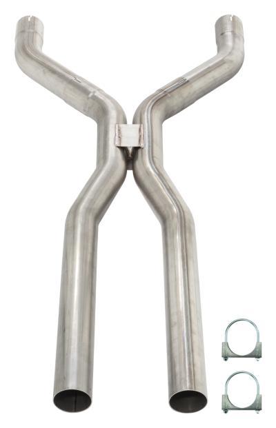 Exhaust H-Pipe, 3 in Diameter, Stainless, Natural, Universal, Each Pypes