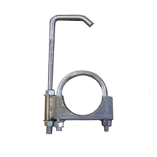 Exhaust Hanger, Clamp-On, Adjustable, 2.5 in Diameter Pipe, Stainless, Natural,