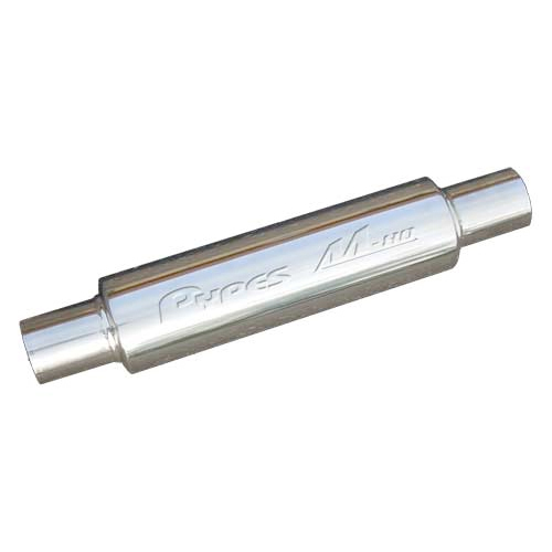 Muffler, M-80 Race Pro, 2.5 in Center Inlet, 2.5 in Center Outlet, 4 in Diameter