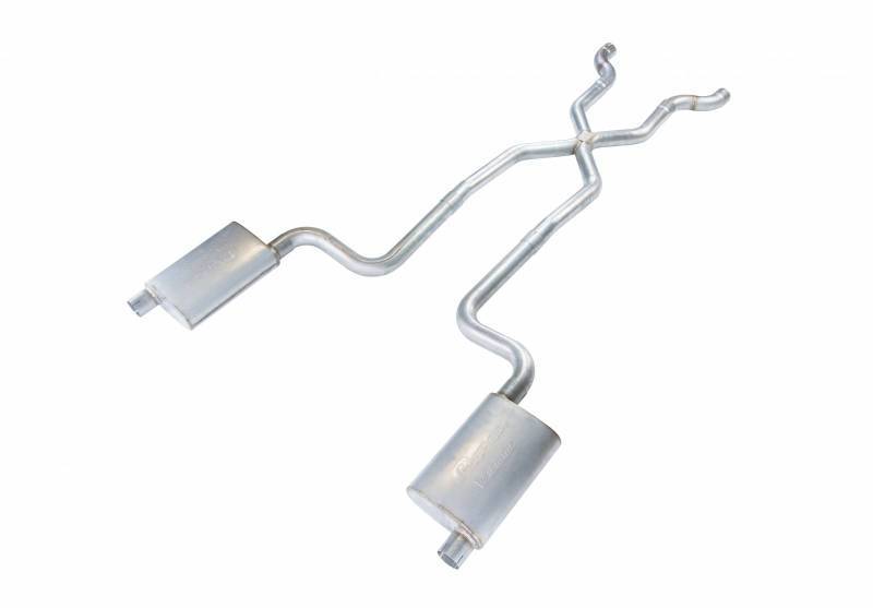 Exhaust System, Header-Back, 2.5 in Diameter, 2.5 in Tips, Stainless, Natural, C