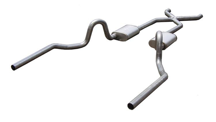 Exhaust System, Race Pro, Header-Back, 2.5 in Diameter, Stainless, GM A-Body 196