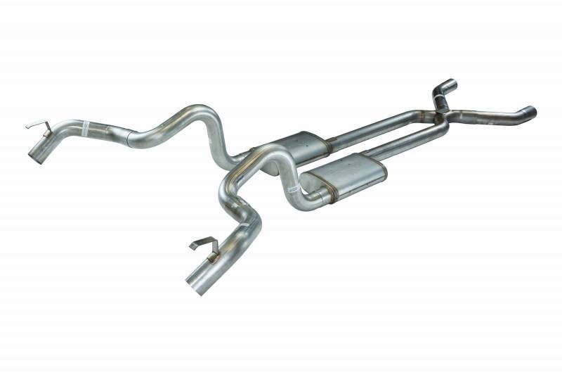 Exhaust System, Header-Back, 3 in Diameter, Race Pro Mufflers, Stainless, GM F-B