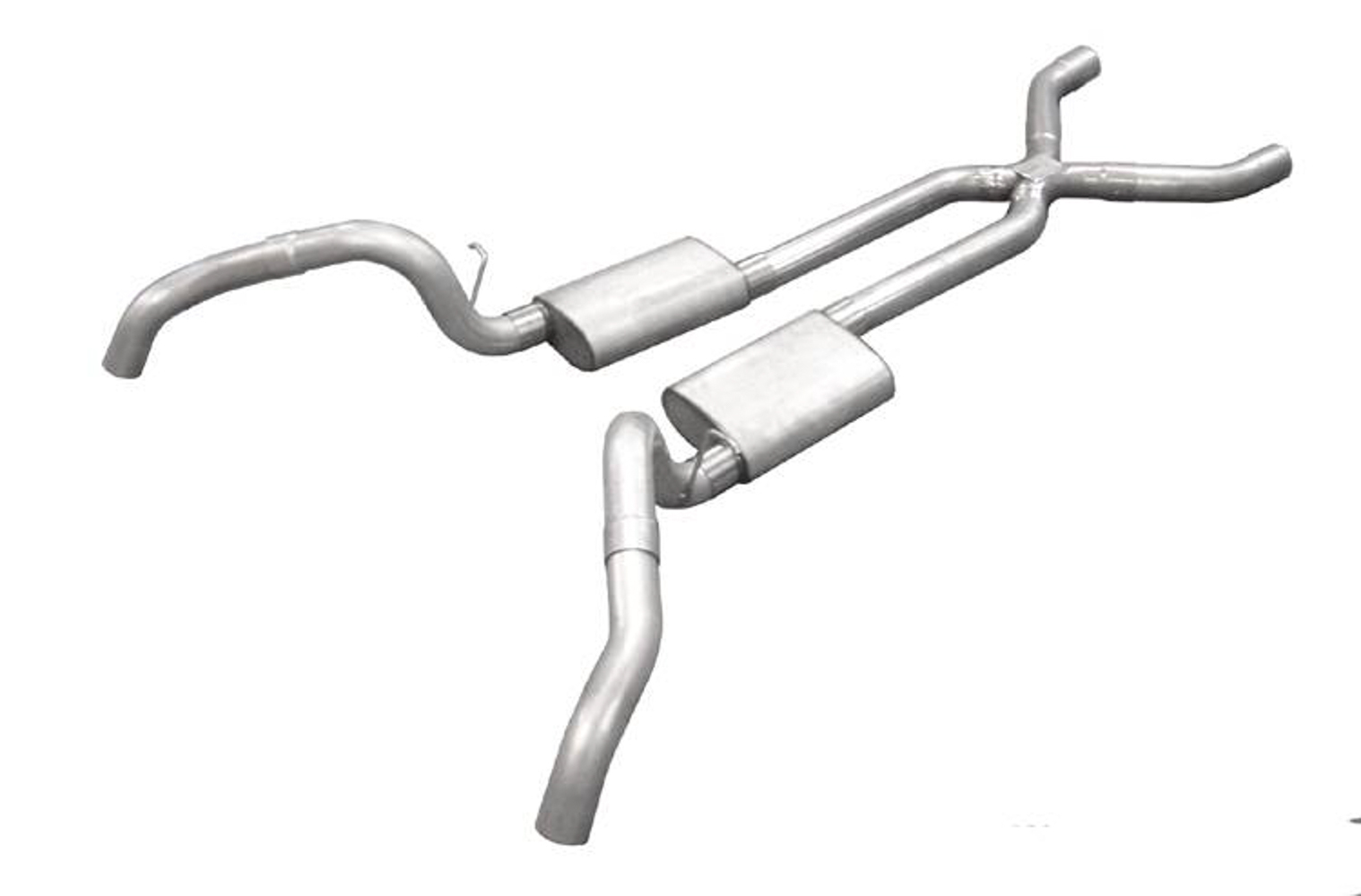 Exhaust System, Turbo Pro X-Pipe System, Header-Back, Dual Rear Exit, 2.5 in Dia