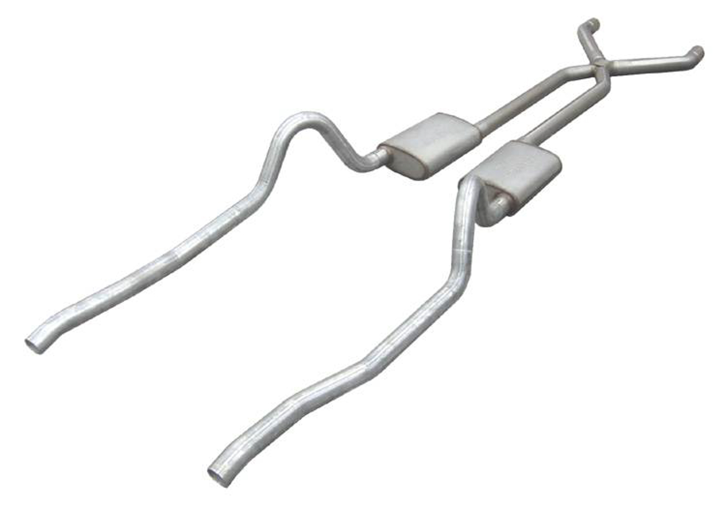 Exhaust System, Turbo Pro, Header-Back, Dual Rear Exit, 2.5 in Diameter, Stainle