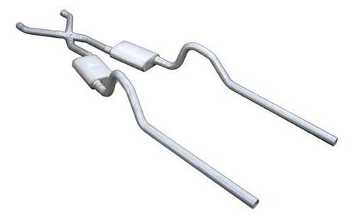 Exhaust System, Header-Back, 2.5 in Diameter, Dual Rear Exit, No Mufflers, No Ti