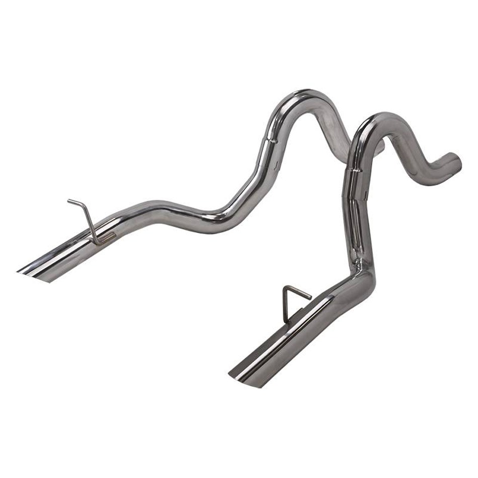 Exhaust Tailpipe, 3 in Diameter, Stainless, Natural, Ford Mustang 1986-93, Pair