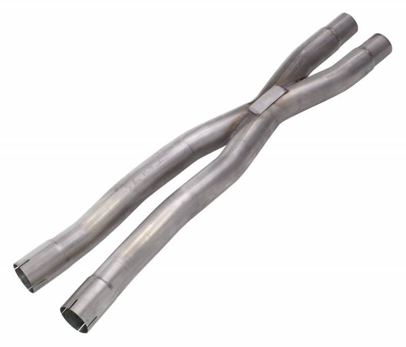 Exhaust X-Pipe, Resonator Delete, 2.5 in Diameter, Stainless, Natural, 5.0 L, Fo