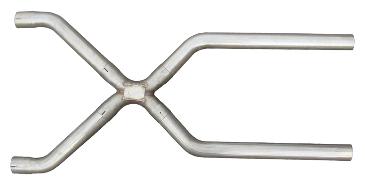 Exhaust X-Pipe, Off-Road, 3.5 in Diameter, Stainless, Natural, Universal, Each P