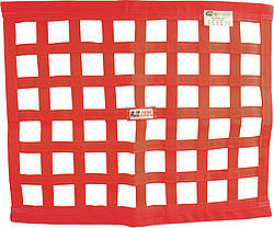 RJS, Ribbon Window Net 24x24 Red SFI