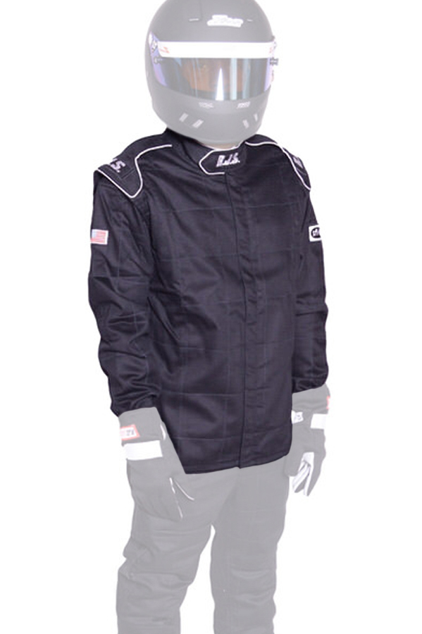 RJS, Racing Jacket Black 3X-Large SFI-3-2A/5 Fire Retardant Cotton