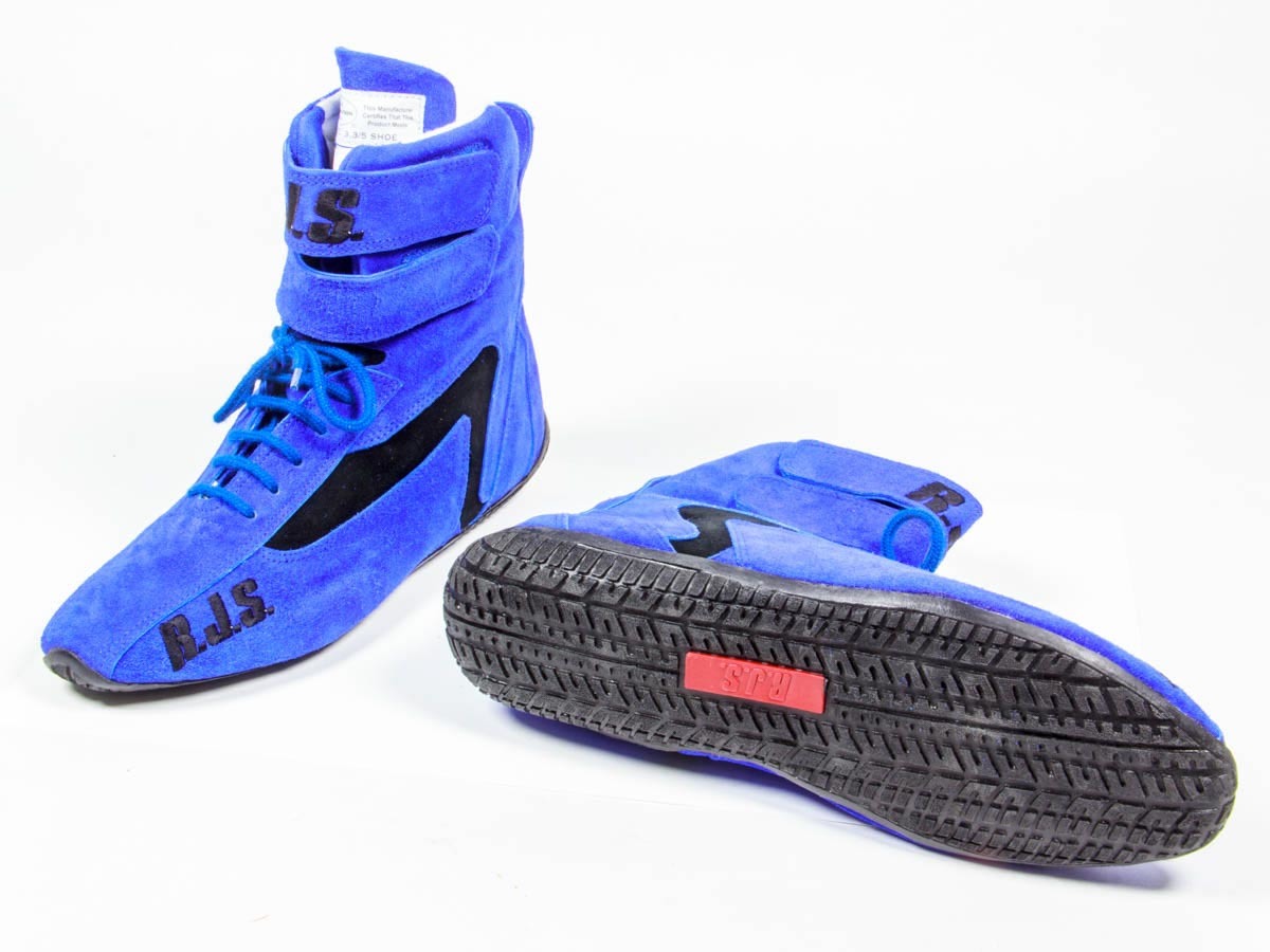 RJS, Redline Racing Shoe High-Top Blue Size 10 SFI-5