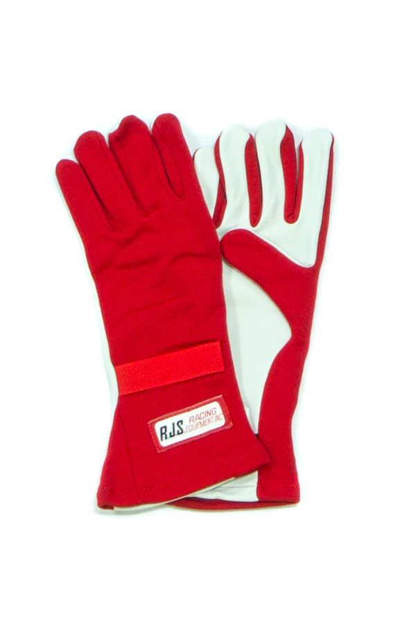 RJS, Gloves Nomex D/L LG Red SFI-5 Driving Gloves