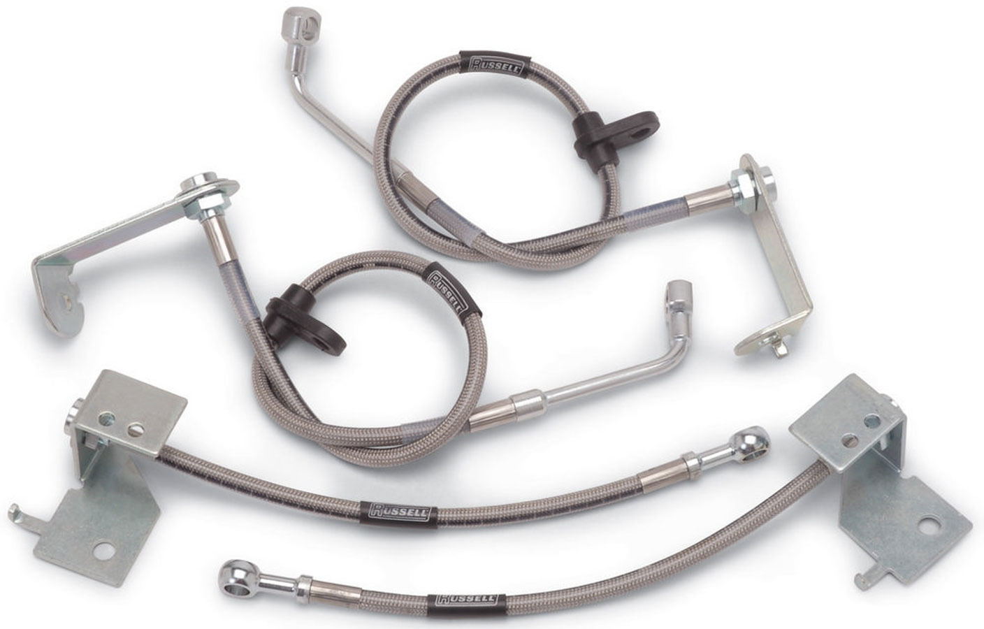 Russell Brake Hose Kit, Street Legal, DOT Approved, Braided Stainless, ABS, Ford Mustang 2005-11, Kit