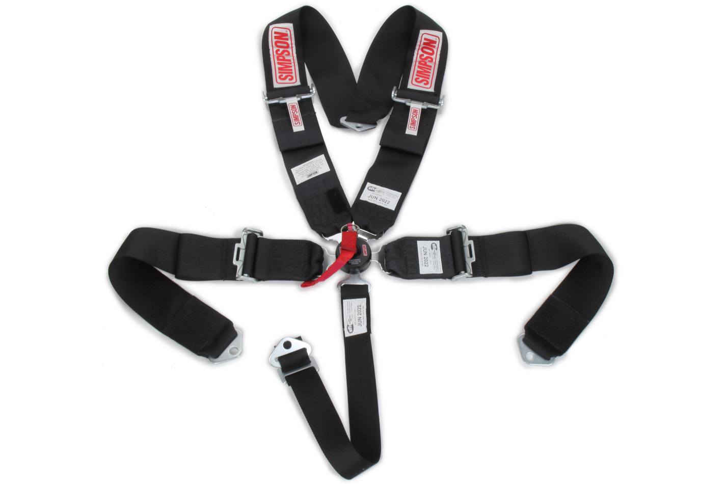 SIMPSON SAFETY Harness - 5 Point - Camlock - SFI 16.1 - Pull Down Adjust - Bolt-