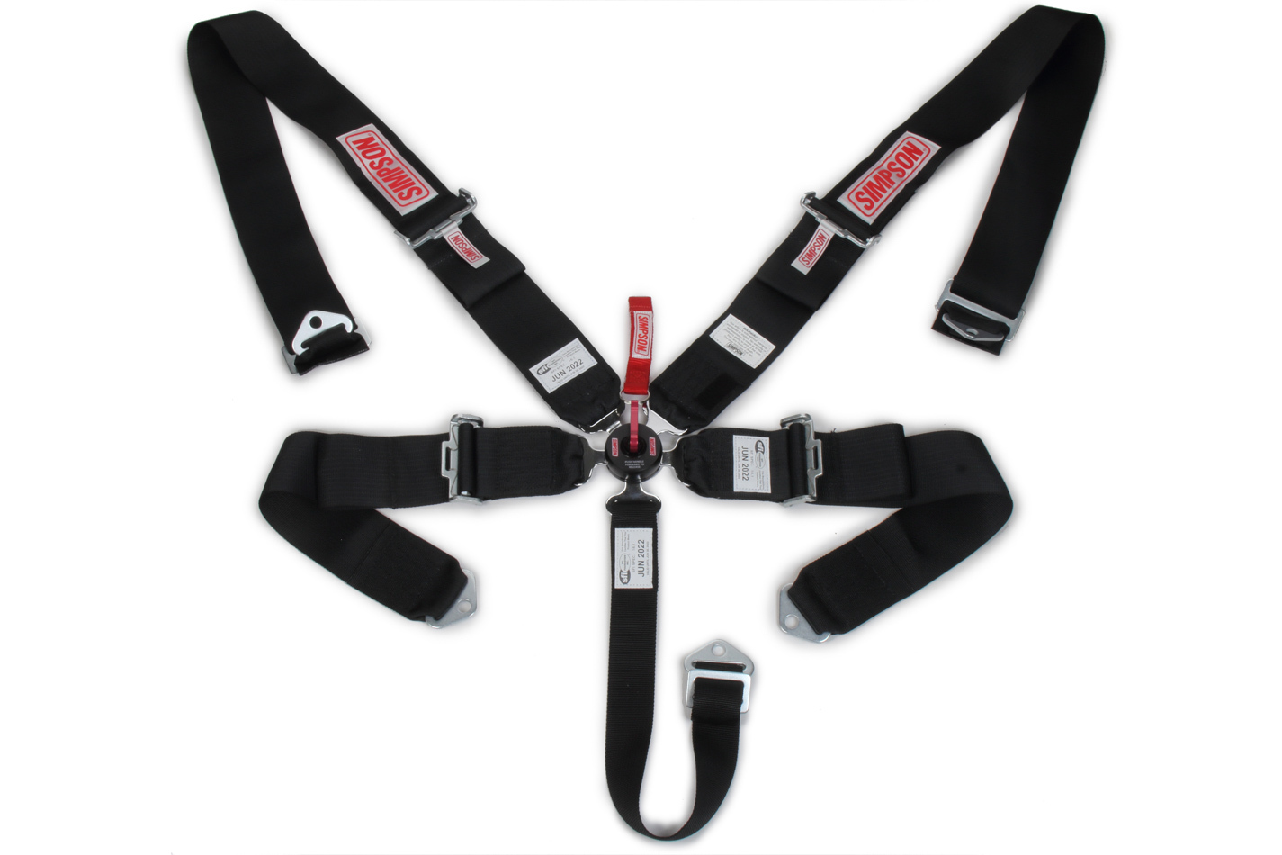 SIMPSON SAFETY Harness - 5 Point - Camlock - SFI 16.1 - Pull Down Adjust - Bolt-