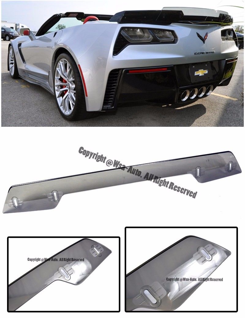 C7 Corvette  2014- All Trim Models Z06's Z07 Stage 3 Light Tint Center Wickerbill Spoiler ABS Plastic