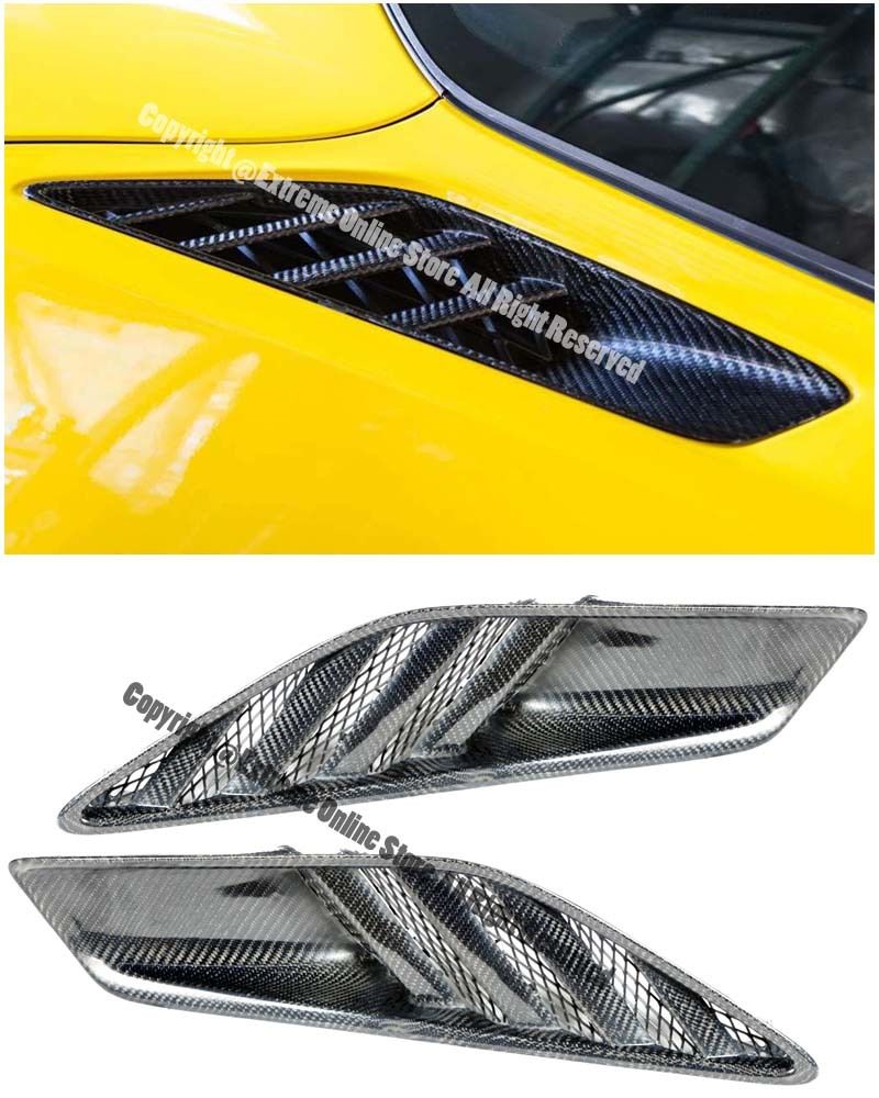 C7 Corvette 2014+ All Trim Models Factory Style Carbon Fiber Rear Quarter Panel Intake Vents