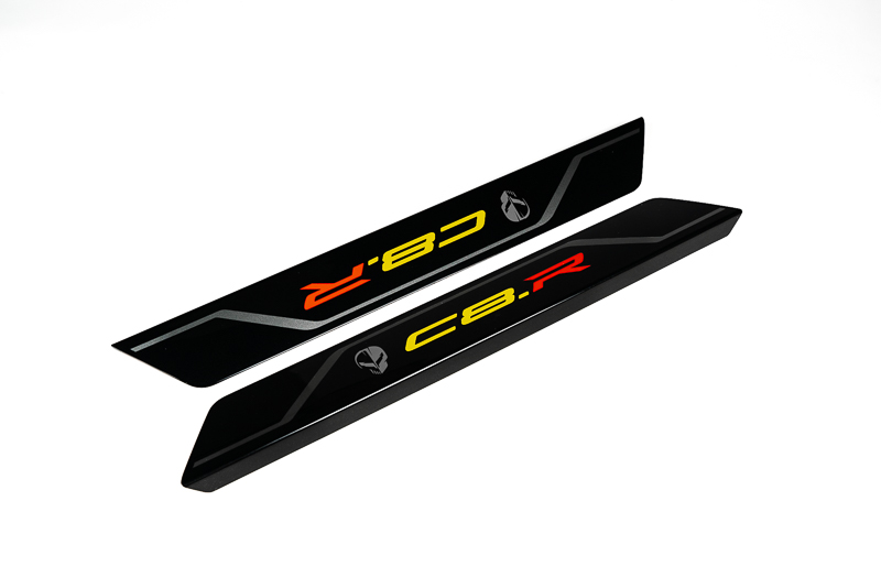 2020-25 AMT C8 Corvette Carbon Flash C8R Door Sill Plate Covers - clone