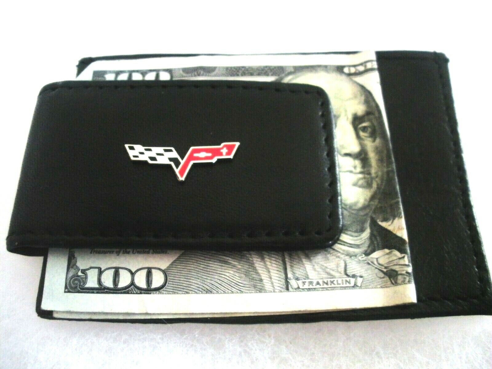 C6 Corvette Leather Money Clip