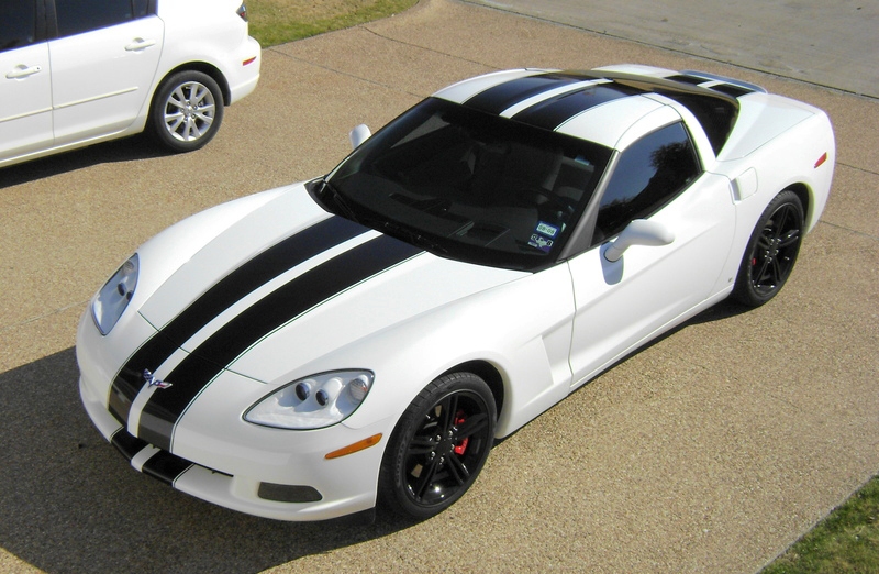 C6, Grand Sport, Z06 Hood Stripe - Racing Stripes 2, Full Body