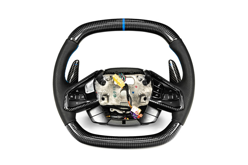 Paragon Performance C8 Z06 Style Corvette Carbon Fiber Steering Wheel, Blue