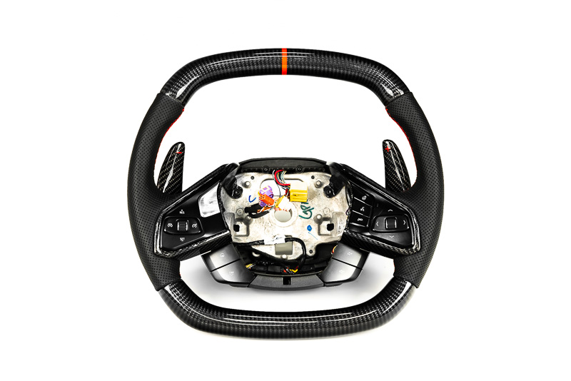 Paragon Performance C8 Z06 Style Corvette Carbon Fiber Steering Wheel, Red