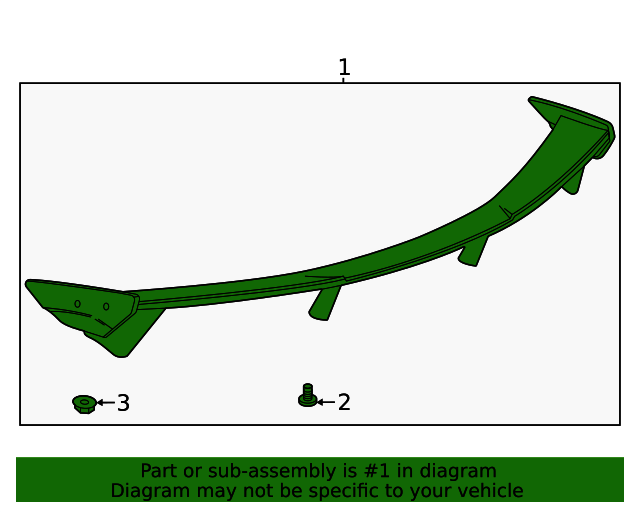 2025+ Corvette C8 Z51 Spoiler, Fits all models, GM OEM part