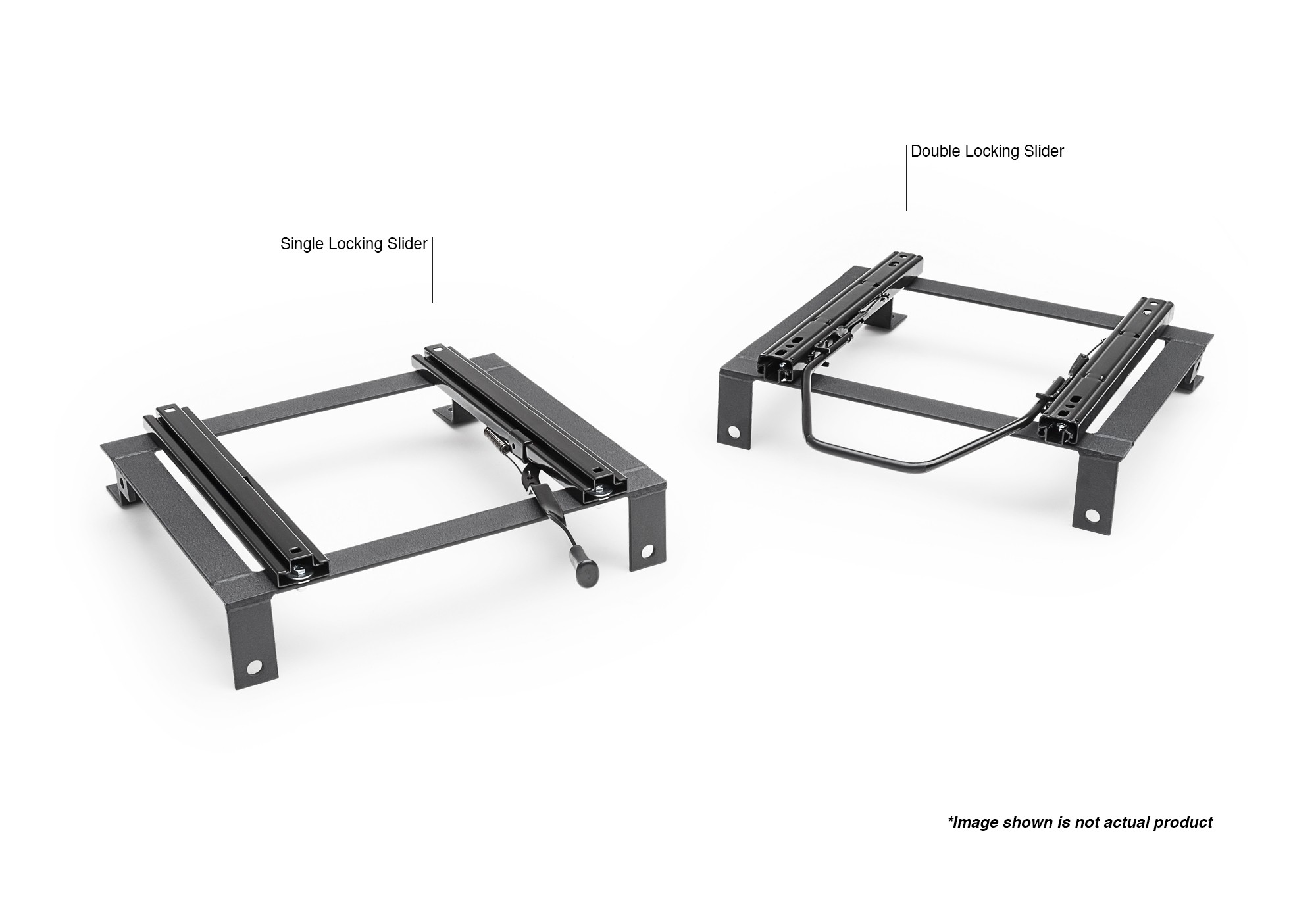 C5 Corvette Corbeau Racing Seat Mounting Bracket with Double Locking Slider